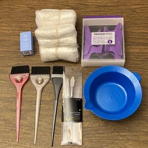 Hair Coloring Kit with Brushes and Bowl